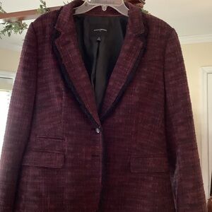 Banana Republic Dark Red Textured Blazer